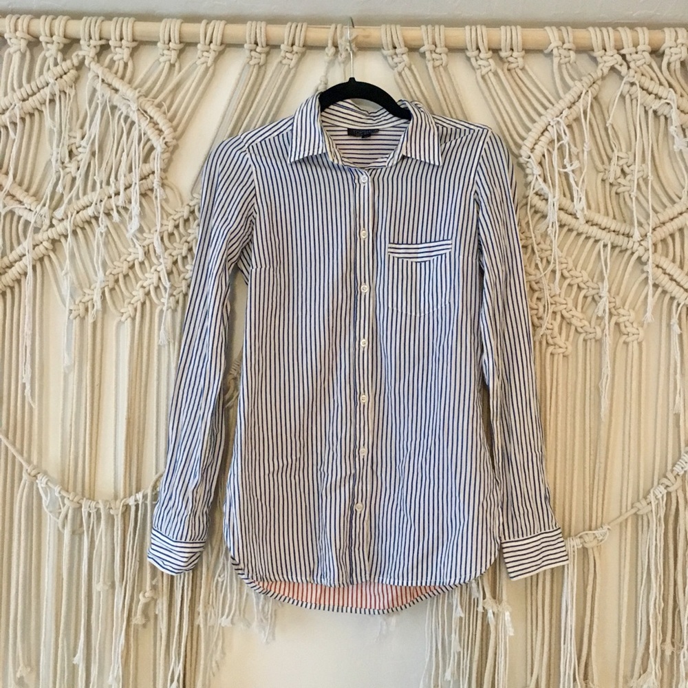 Topshop Striped Button Down